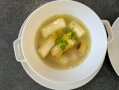 Spargelsuppe mit geröstetem Spargel