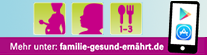 Buttos Schwangerschaft, Babys, Besteck und Schriftzug "familie-gesund-ernährt.de" 